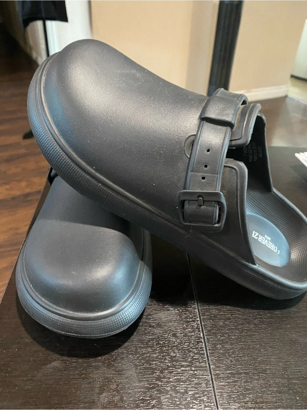 Forever 21 Black Slip-On Loafer Mules
